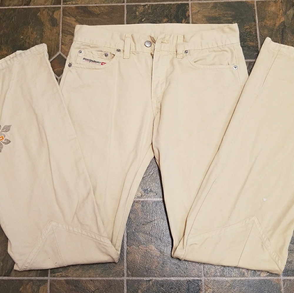 Rare yellow Diesel Industries Denim Division jeans